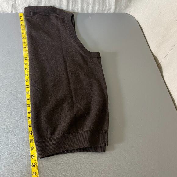 Turnbury Mens 100% Merino Wool Sweater Vest Size XL Brown Preppy Grandpacore - Picture 8 of 9